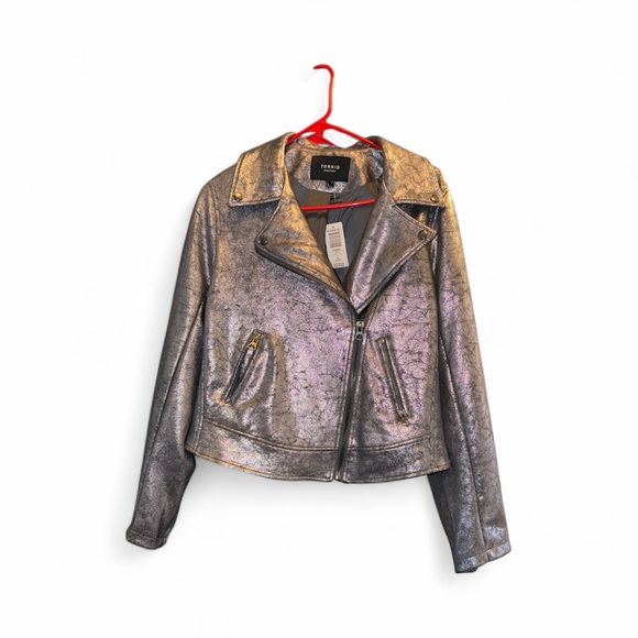 Metallic Leather Jacket - Picture 5 of 8